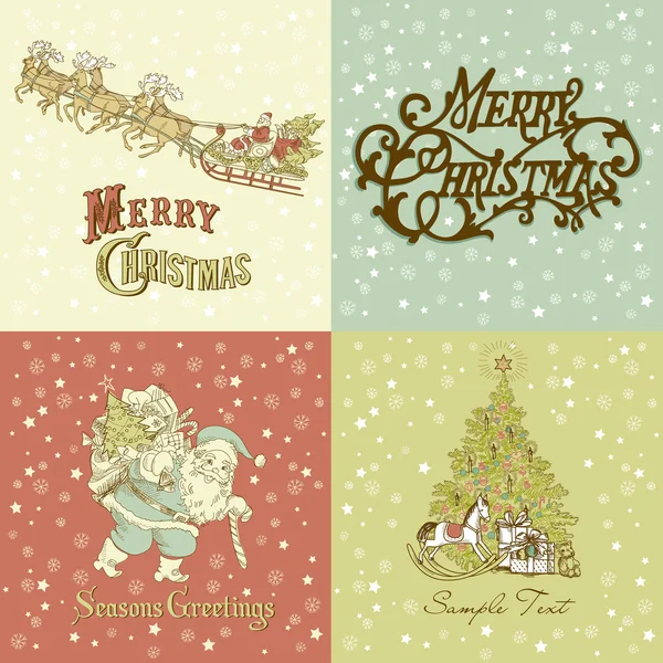 Weihnachtskarten — Stockvektor