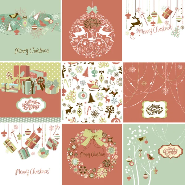 Рождественские открытки — стоковый вектор