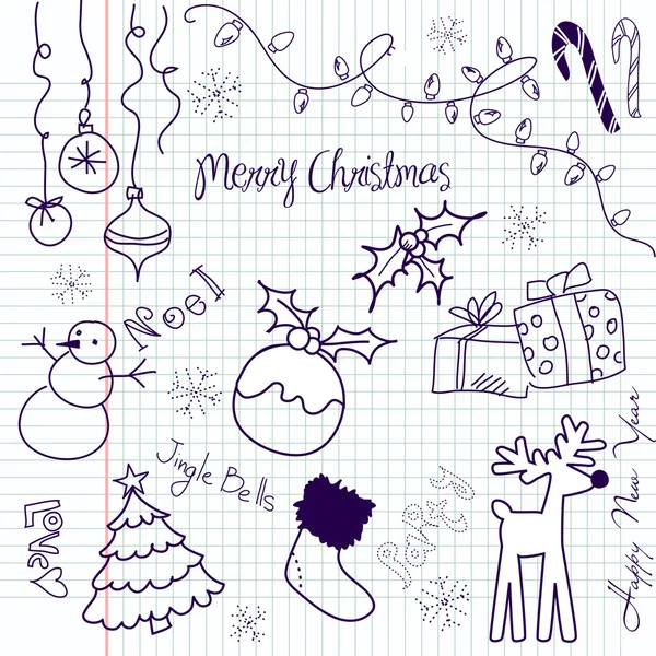 Χριστούγεννα doodles — Διανυσματικό Αρχείο