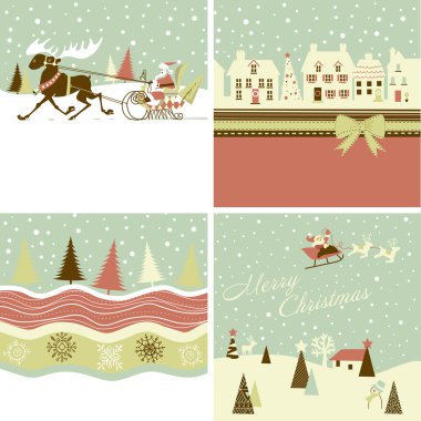 Noel Retro arka planlar