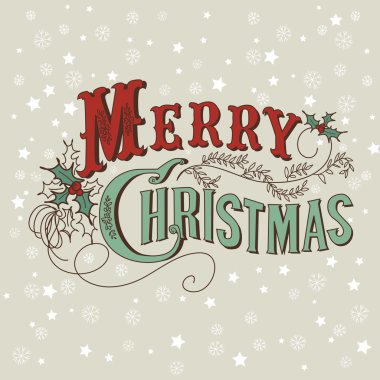 Merry Christmas lettering clipart