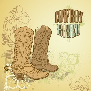 Cowboy boots vector