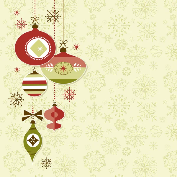 Ornements de Noël rétro — Image vectorielle