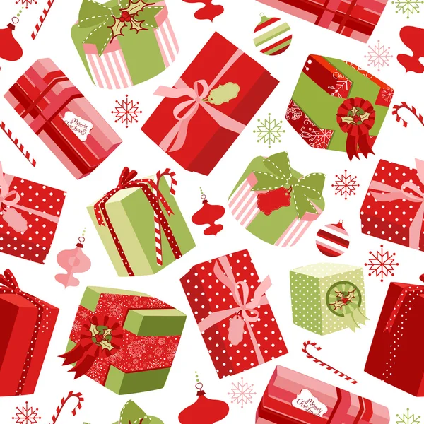 Retro Christmas Gift — Stock Vector