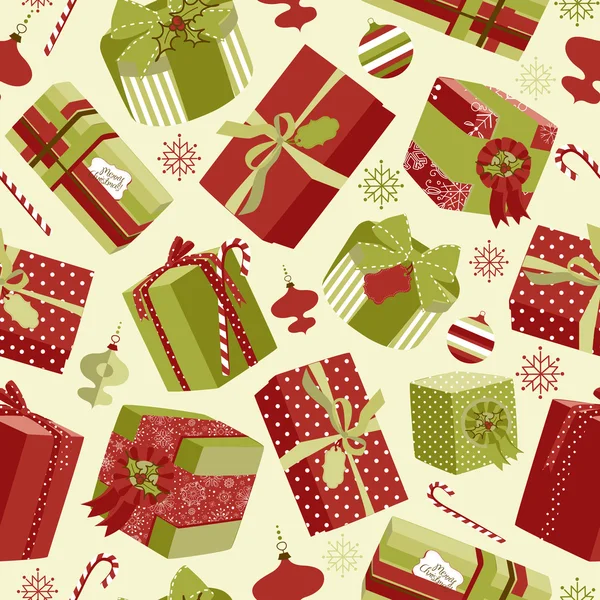 Cadeau de Noël rétro — Image vectorielle