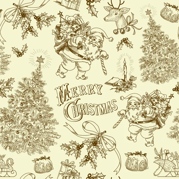 Vintage christmas doodles — Stock Vector