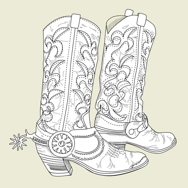 Cowboy boots — Stock Vector