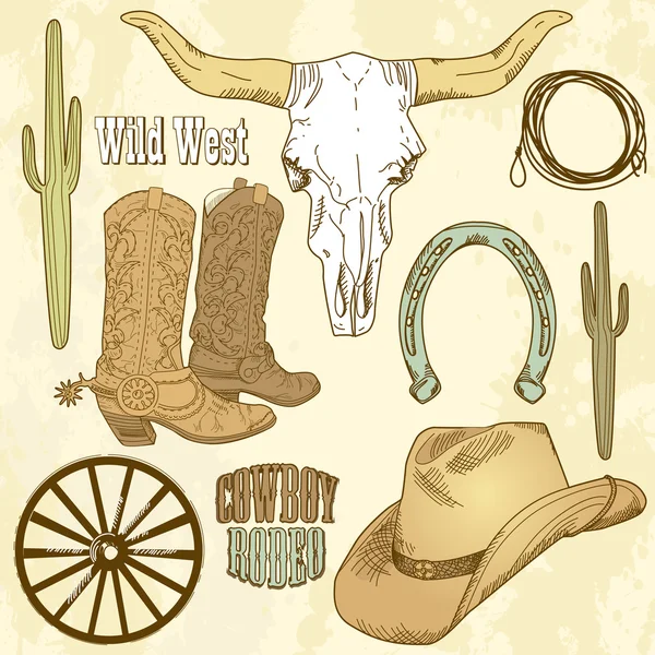 Wild-West-Western — Stockvektor