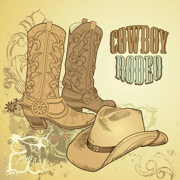 Cowboy Fundo — Vetor de Stock