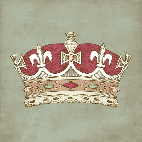 Vintage Crown — Stock Vector