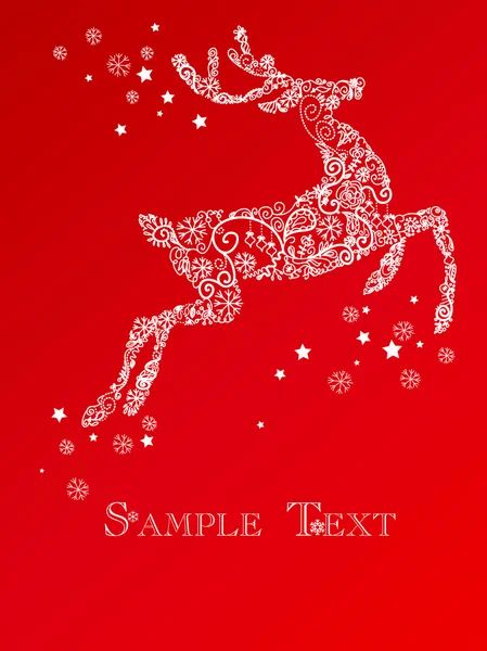 Christmas deer — Stock Vector