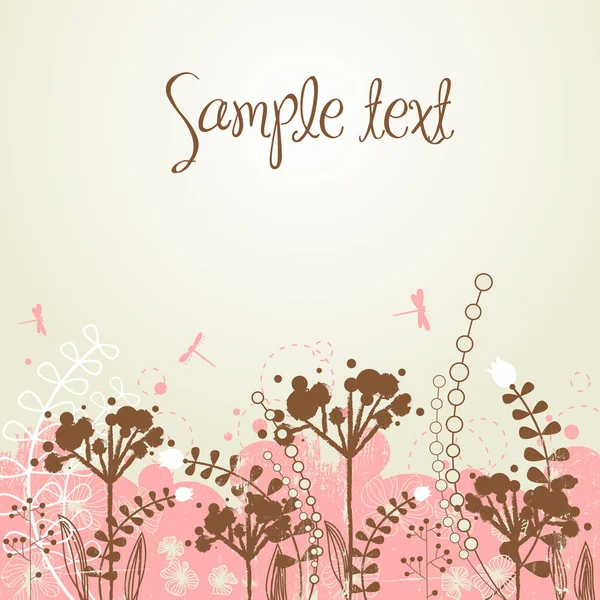 Flower background with place for your text — Stock Vector