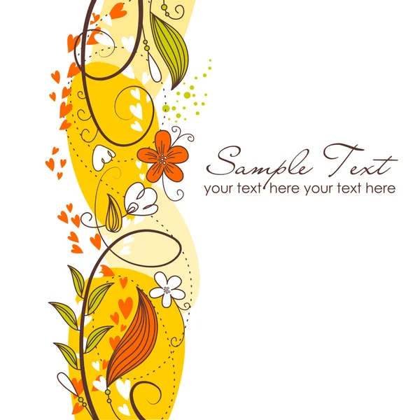 Tarjeta de felicitación floral — Vector de stock