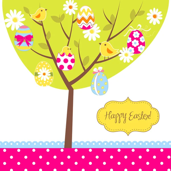 Retro Easter card — Stock Vector