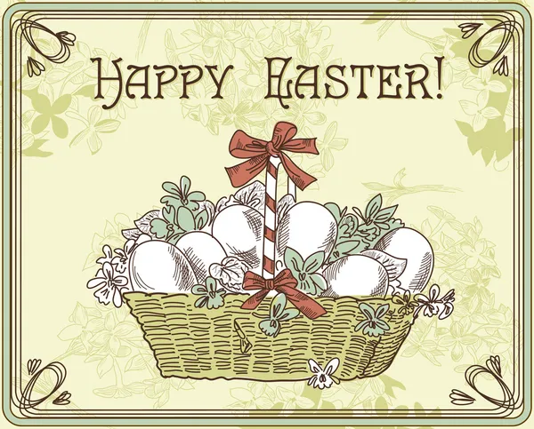 Vintage easter card Stock Illustration