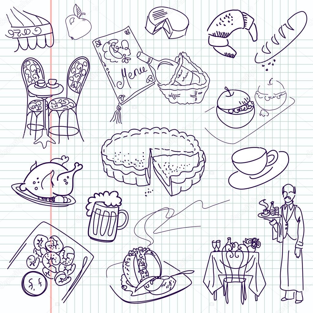 Food doodles.