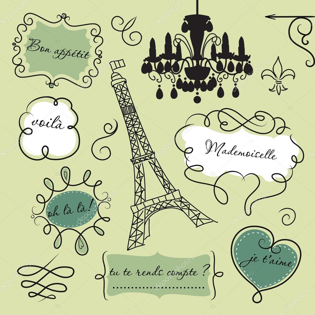 French Style Frames Stock Vector Alisafoytik 34802439 Doodle Frames In French Style Vector By Alisafoytik