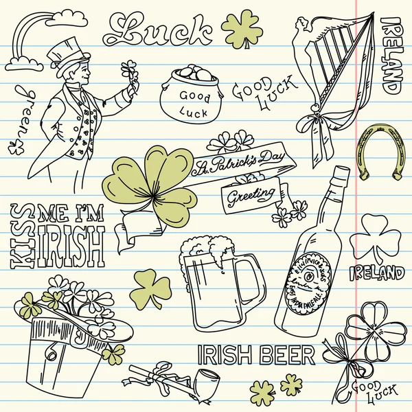 Saint patrick's day Doodle — Wektor stockowy