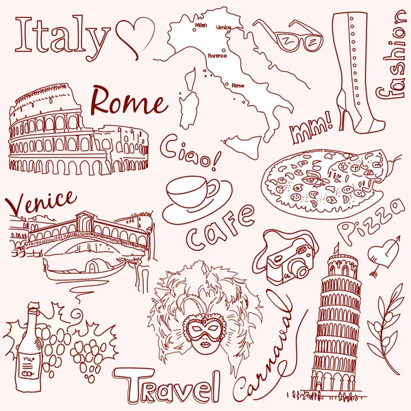 Amor Italia — Vector de stock