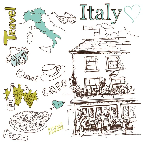 イタリアを愛します。 — ストックベクタ