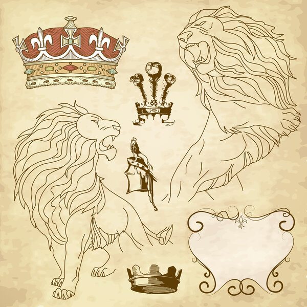 Lion and crown heraldry