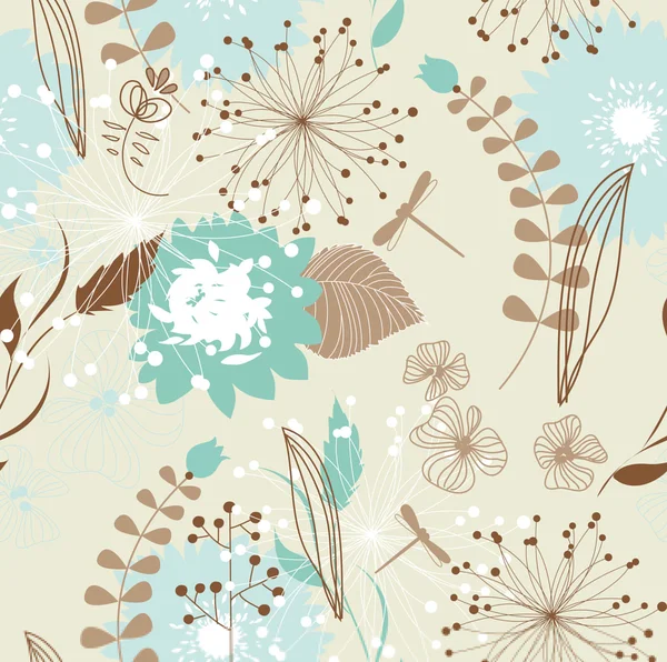 Retro floral achtergrond — Stockvector