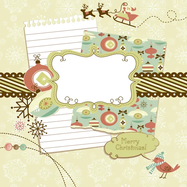 Éléments du scrapbook de Noël — Image vectorielle