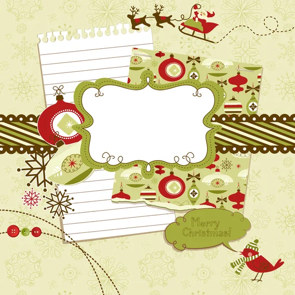 Christmas scrapbook elements — Stok Vektör