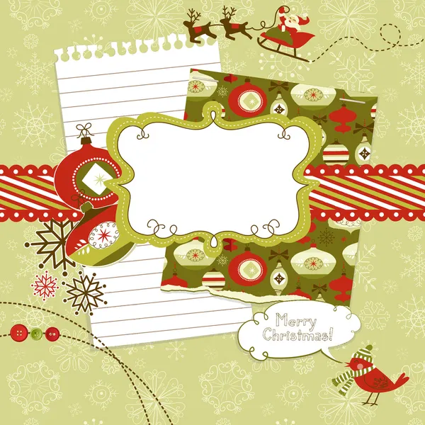 Éléments du scrapbook de Noël — Image vectorielle