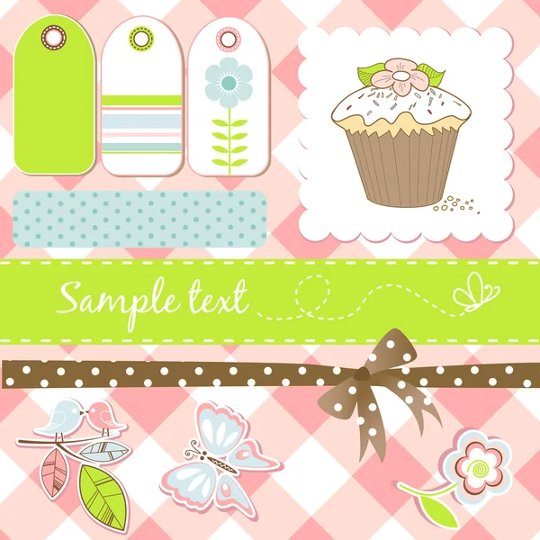 Elemento scrapbooking — Vetor de Stock