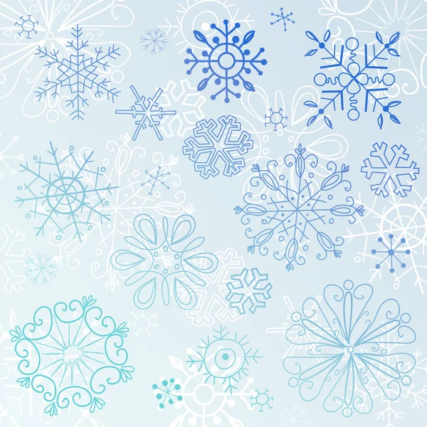 Elementi del fiocco di neve — Vettoriale Stock