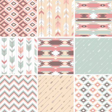Pattern in aztec style clipart