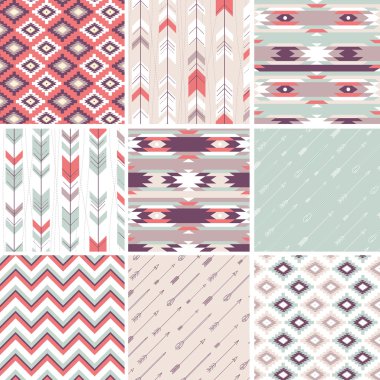 Pattern in aztec style clipart