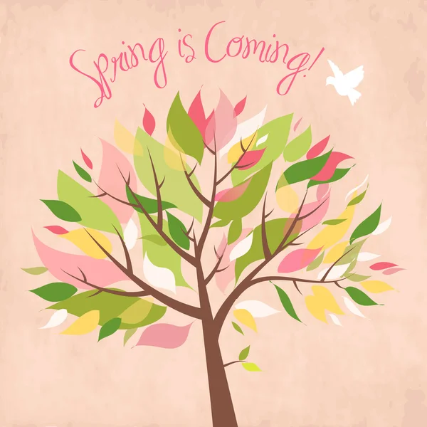Bahar geliyor! — Stok Vektör
