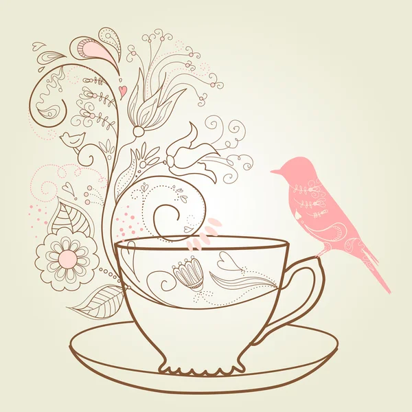 Afternoon tea — Stock Vector