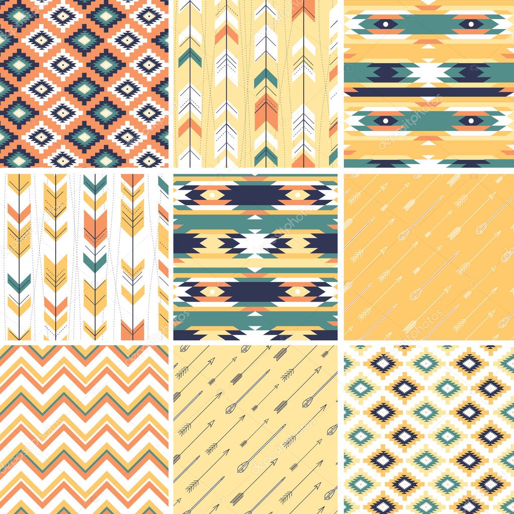 Pattern in aztec style