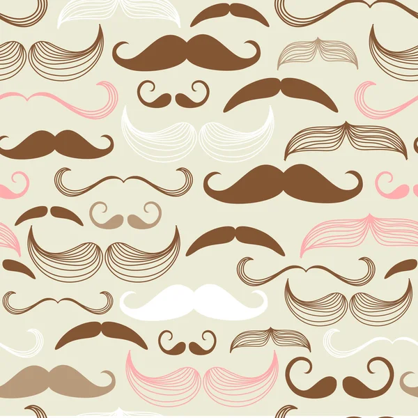 Mustache patrón sin costura — Archivo Imágenes Vectoriales