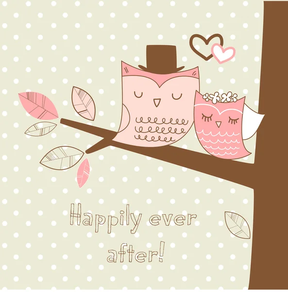 Romantic Wedding Card — Stockvector