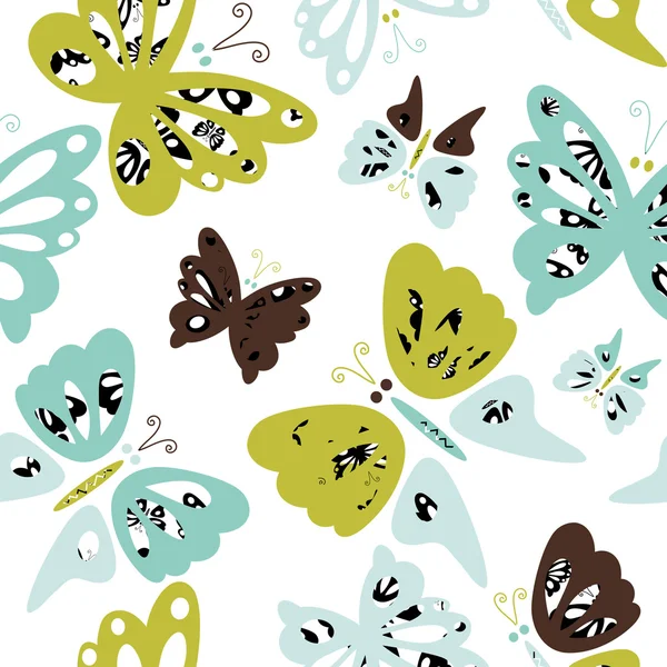 Butterfly seamless pattern — Stock Vector