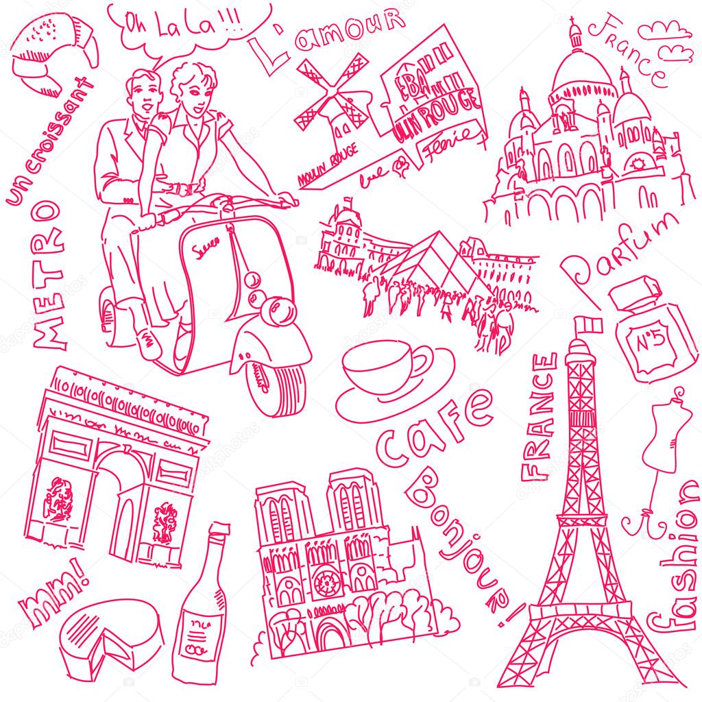 LOVE in Paris doodles