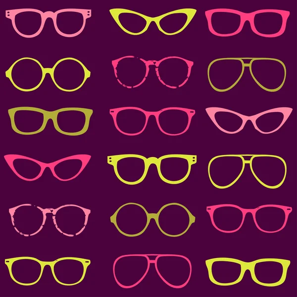 Retro Seamless spectacles — Stock Vector