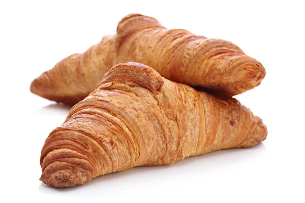Croissant, hagyományos francia péksütemények — Stock Fotó