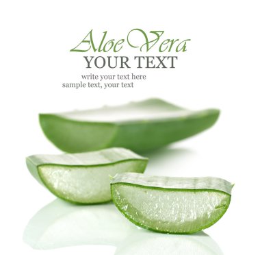 taze aloe vera dilimler kesin.