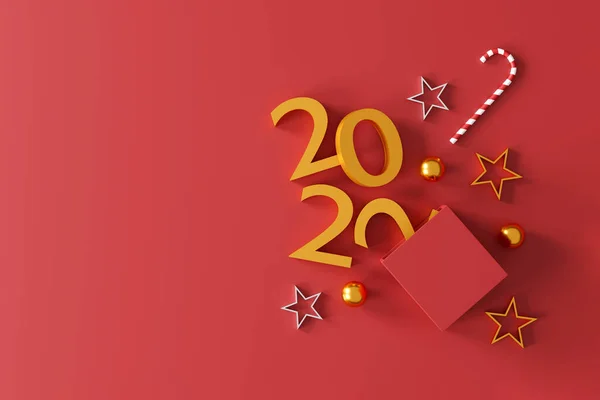 Frohe Weihnachten Und Neujahr 2022 Präsentiert Konzept Rote Geschenkboxen Und — Stockfoto