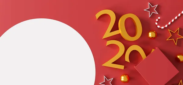 Buon Natale Capodanno 2022 Presenta Concetto Scatole Regalo Rosso Palla — Foto Stock
