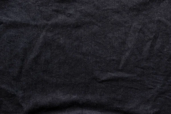Zwarte Jeans Textuur Achtergrond Top Weergave — Stockfoto