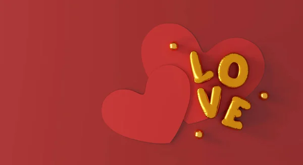 Happy Valentine Day Background Decorative Festive Object Heart Shaped Love — 스톡 사진