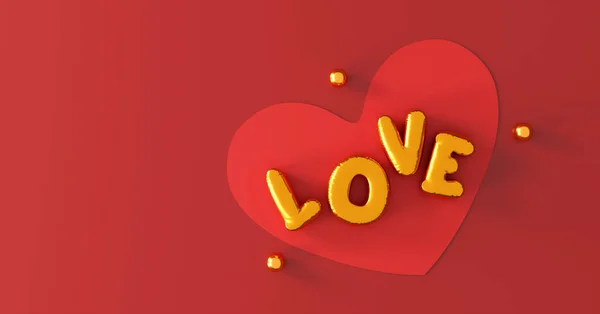 Happy Valentine Day Background Decorative Festive Object Heart Shaped Love — Stockfoto