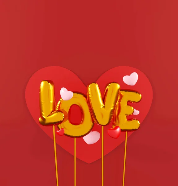 Happy Valentine Day Background Decorative Festive Object Heart Shaped Love — Stock Photo, Image