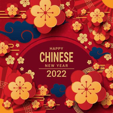 happy chinese new year 2022 banner design. year of the tigel. vector illustration